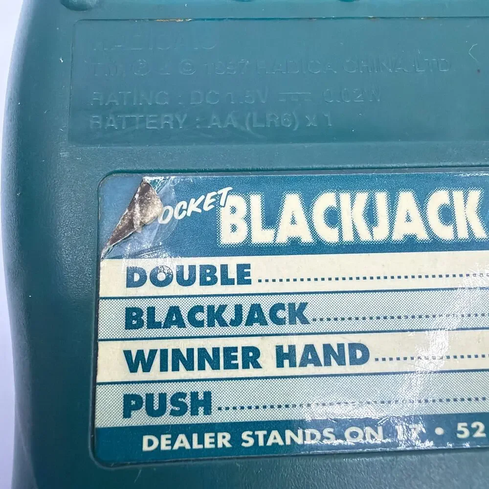 Radica Pocket Blackjack 21 Handheld Electronic Game Tested Working